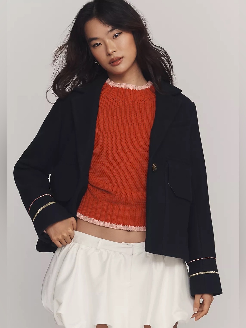Maeve HeavyWeight Swing Coat - Navy - Sz Small - NWT